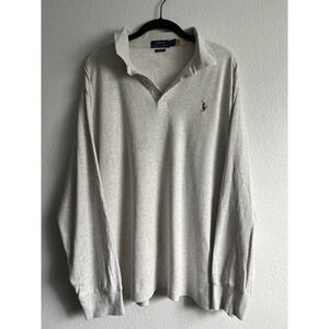 Polo Ralph Lauren Polo Shirt Men's XL Classic Fit Gray Soft Cotton Golf Basic T